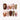 Amber Eclipse 3D chrome nails with amber-brown marbling and raised floral accents