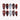 Scarlet Relic press on nails with glossy crimson bases, silver-tone frames and raised gunmetal-looking wraps.
