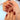 Scarlet Spotlight red chrome nails with softly rounded almond tips and a short silhouette.